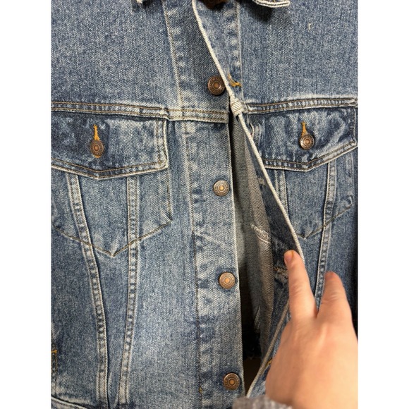 Vintage Levi's Western Denim Jacket 80s/90s USA Made Medium Cowboy Rancher Jean - Picture 7 of 12